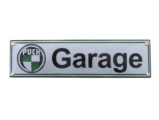 Sign Enamel Puch Garage 30x8cm main
