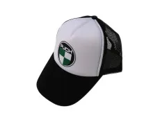 Cap trucker black/white with Puch logo