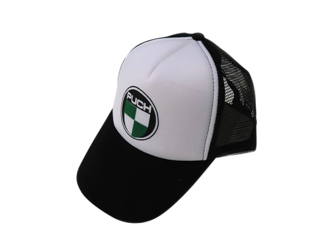 Cap trucker black/white with Puch logo product