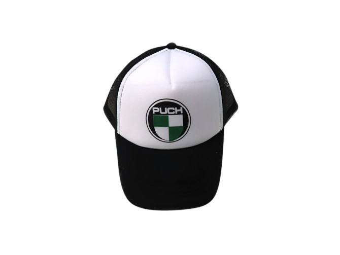 Kappe Truckers cap Schwarz/Weiß mit Puch Logo  product