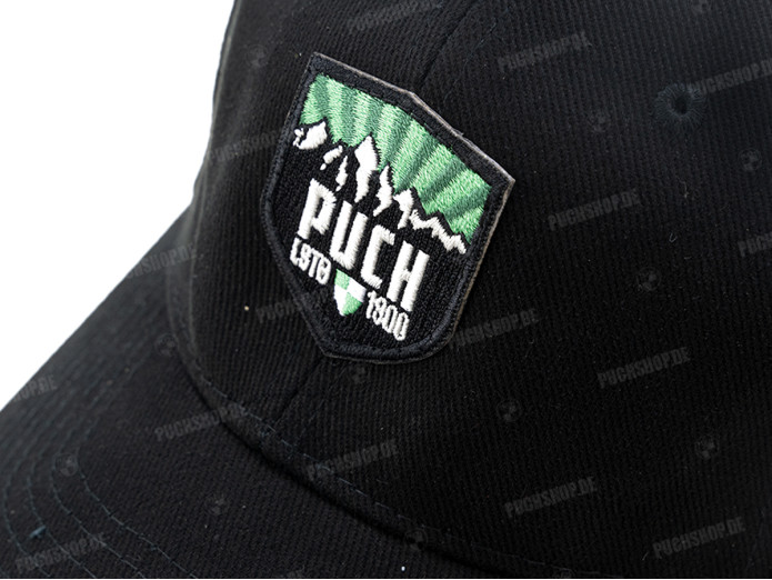 Pet Puch logo Heavy Brushed cap Patch zwart 