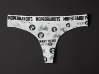 Lady's slip white with Puch print Moped Bandits®