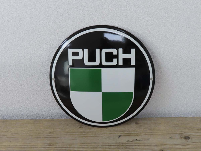 Schild Puch logo 30cm Emaille product