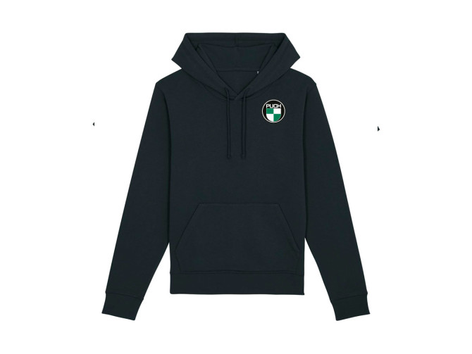 Hoodie black with Puch logo front and back  product