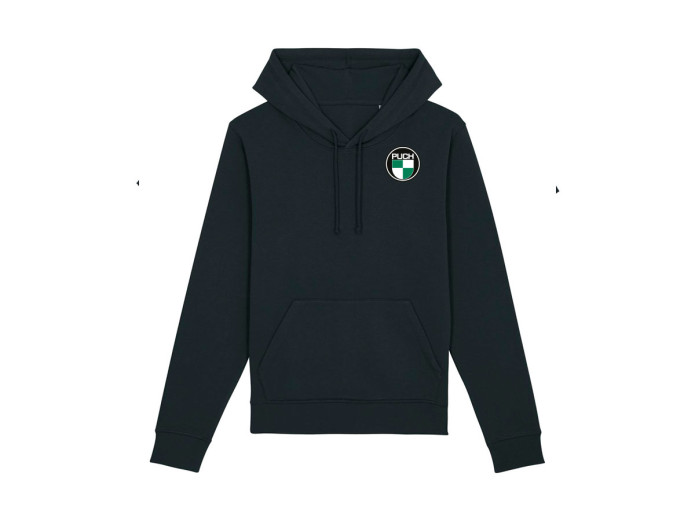 Hoodie Puch logo front and back black (S-XXXL)