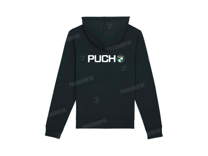 Hoodie Puch logo front and back black (S-XXXL)