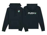 Hoodie Schwarz mit Puch logo vorne und hinter 