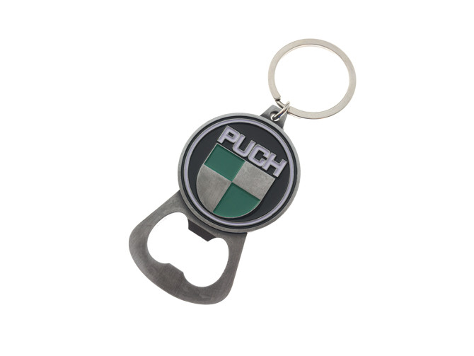 Sleutelhanger met flesopener metaal Puch logo product