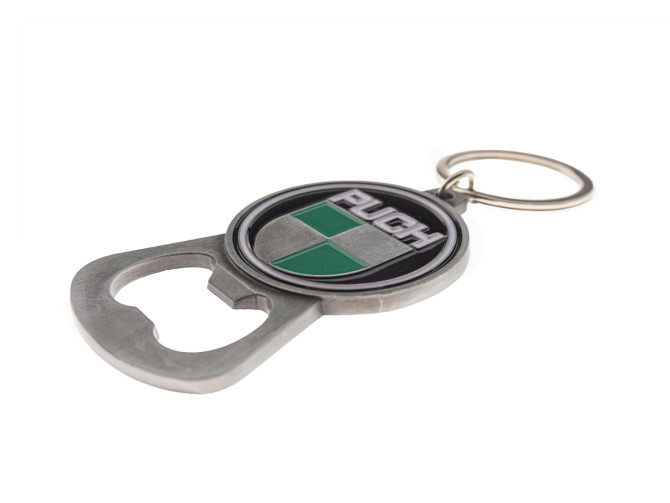 Schlüsselanhänger mit Flaschenöffner Metall Puch Logo product