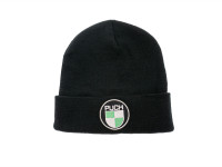 Beanie muts met orgineel Puch logo Patch zwart