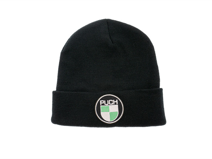 Beanie hat with Puch logo patch Black