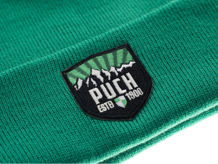 Beanie Mütze mit Puch Logo Patch Grün