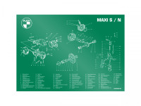 Poster "Exploded view Maxi S / N" A1 (59,4x84cm) German