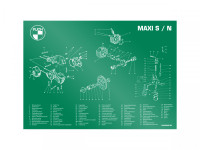 Poster "Exploded view Maxi S / N" A1 (59,4x84cm) Deutsch