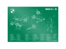 Poster "Exploded view Maxi S / N" A1 (59,4x84cm) Deutsch