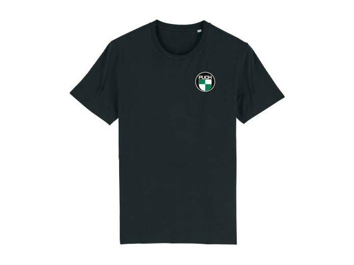 T-shirt Puch logo vorne und hinter Schwarz (S-XXL)