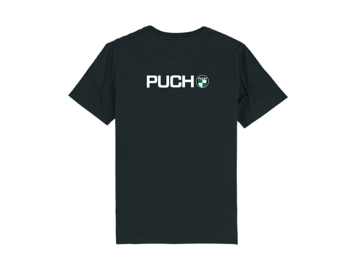 T-shirt Puch logo vorne und hinter Schwarz (S-XXL)