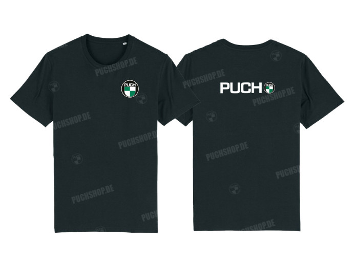 T-shirt Puch logo front and back black (S-XXL)