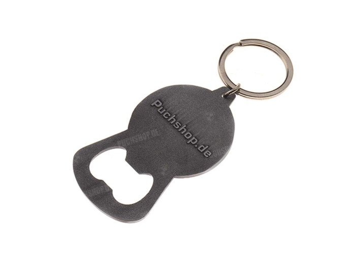 Keychain with bottle opener Metall Puch logo