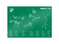 Poster "Exploded view Maxi S / N" A1 (59,4x84cm) Engels