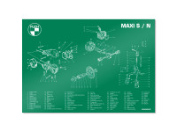 Poster "Exploded view Maxi S / N" A1 (59,4x84cm) English