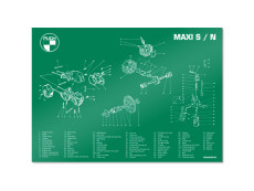 Poster "Exploded view Maxi S / N" A1 (59,4x84cm) English