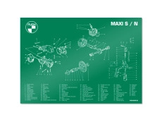 Poster "Exploded view Maxi S / N" A1 (59,4x84cm) English