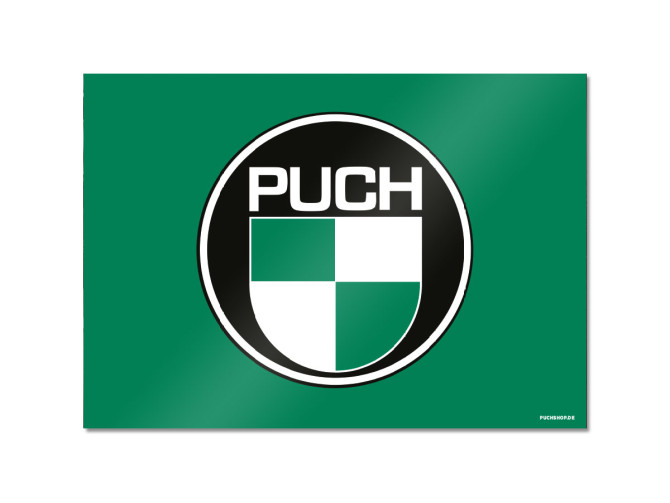 Poster "Puch logo on green" A1 (59,4x84cm) product