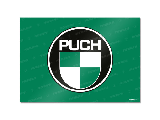 Poster "Puch logo op groen" A1 (59,4x84cm) main