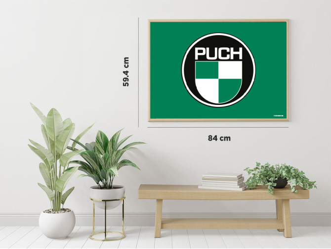 Poster "Puch logo on green" A1 (59,4x84cm) product