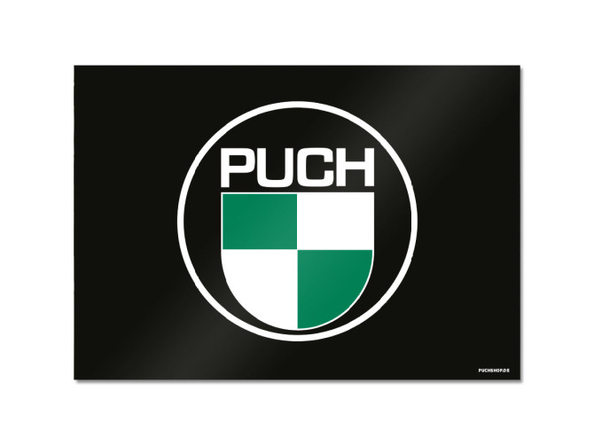 Poster "Puch logo op zwart" A1 (59,4x84cm) product