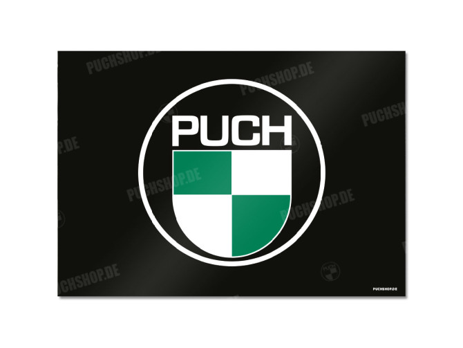 Poster "Puch logo op zwart" A1 (59,4x84cm) main