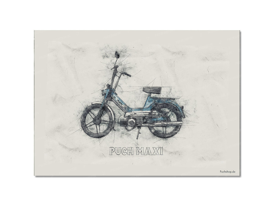 Poster "Puch Maxi Sketch Art" A1 (59,4x84cm) main