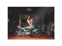 Poster "Lady with Puch Racer" A1 (59,4x84cm)