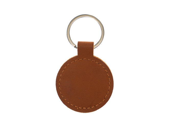 Sleutelhanger Puch logo cognac kunstleder / metaal RealMetal product