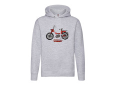 Hoodie Premium Heather grijs Puch Maxi culture geborduurd