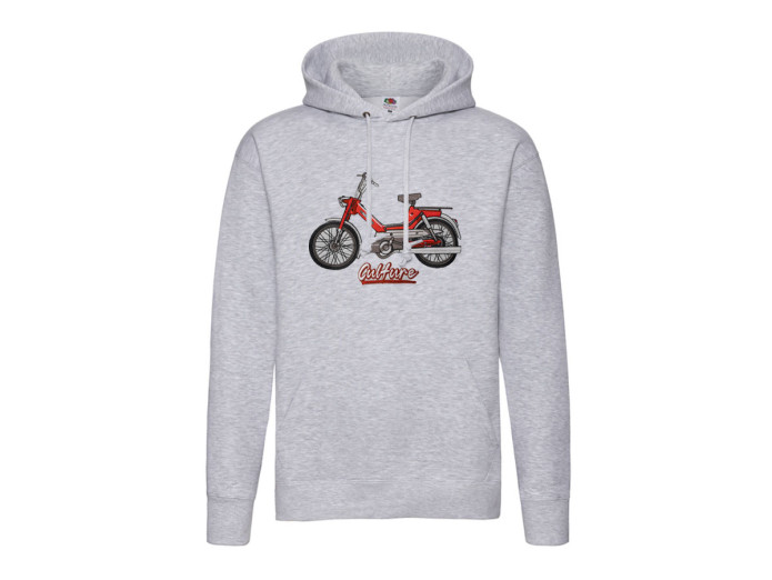 Bestickter Premium Hoodie Puch Maxi Culture Kapuzen Grau 