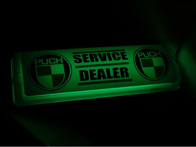 Lichtreclame bak rechthoek Puch service dealer  product