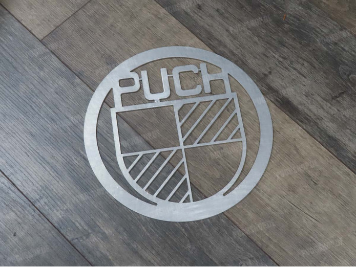 Puch Logo Aluminium 30cm