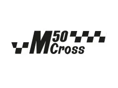 Sticker Puch M50 Cross black / white