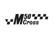 Aufkleber Puch M50 Cross Schwarz / Weiß