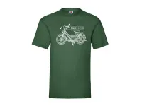 T-shirt green "Puch Maxi S" Retro line art