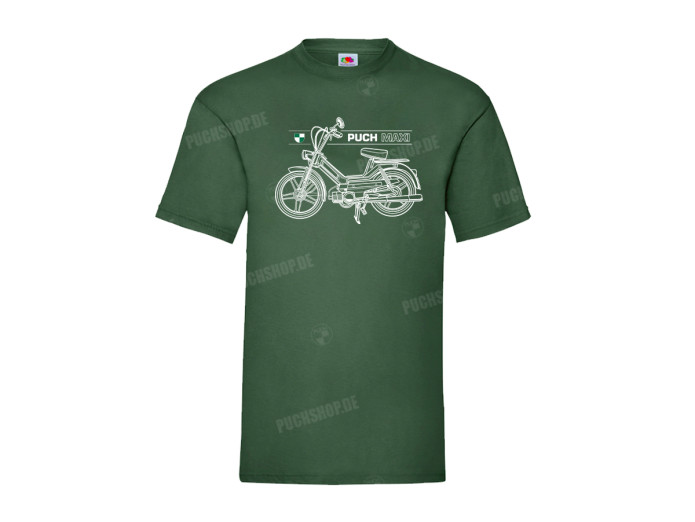 T-shirt Puch Maxi S Retro line art green (S-XXL)