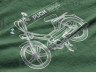 T-shirt green "Puch Maxi S" Retro line art 2