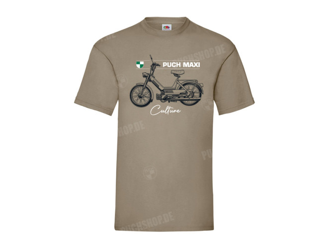 T-shirt Khaki "Puch Maxi N" Culture Retro line art main