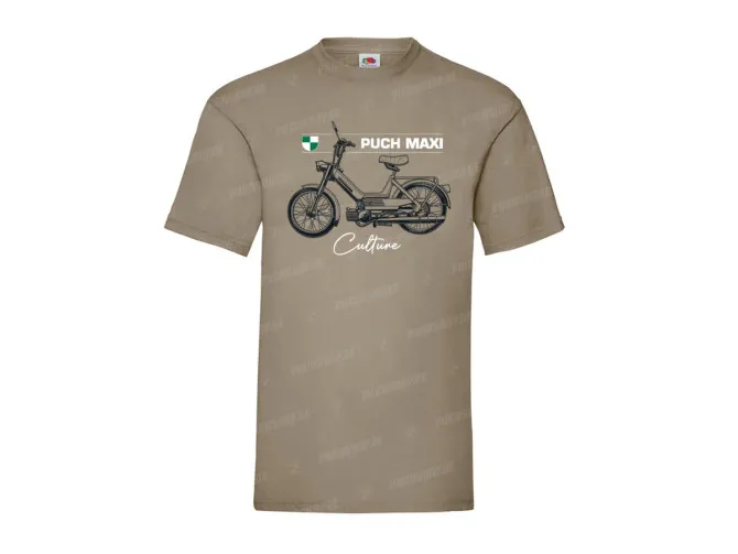T-shirt Khaki "Puch Maxi N" Culture Retro line art main