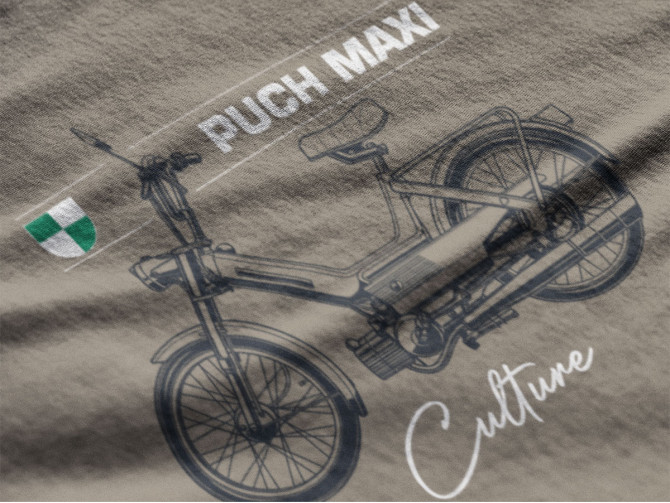 T-shirt Puch Maxi N Culture Retro line art Khaki (S-XXL) product