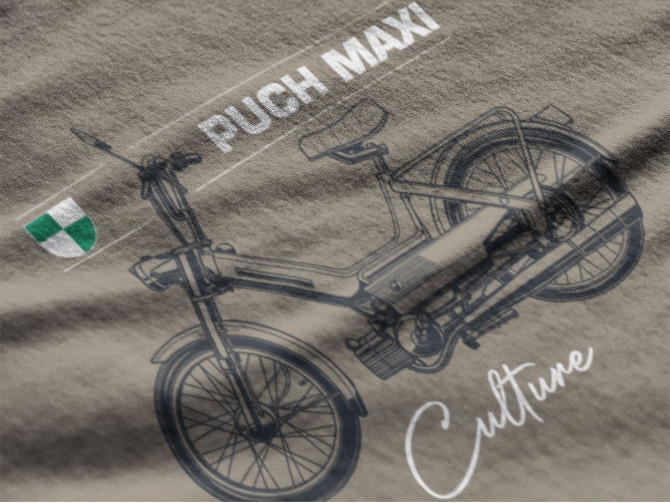 T-shirt Khaki "Puch Maxi N" Culture Retro line art product