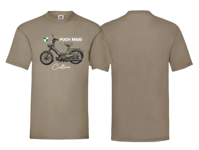 T-shirt Khaki "Puch Maxi N" Culture Retro line art product