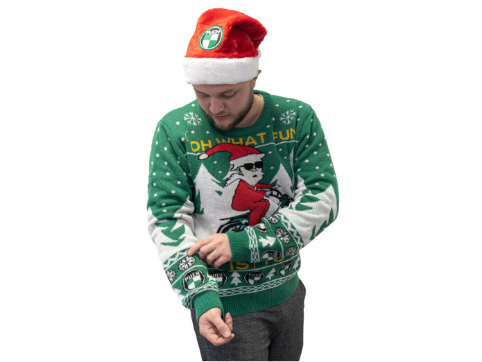 Ugly X-mas sweater with Puch " Oh what fun it is to ride"